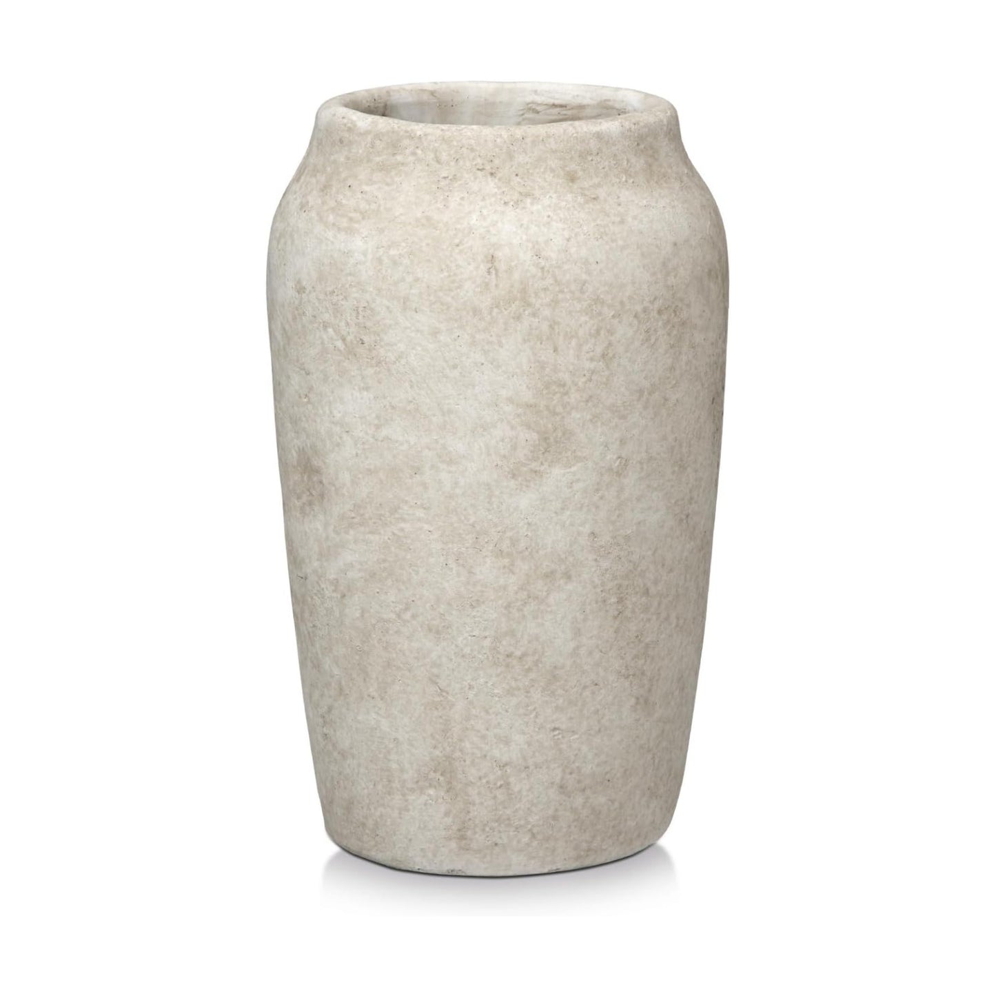 Rustic Vintage Ceramic Vase / 9.06'' Beige
