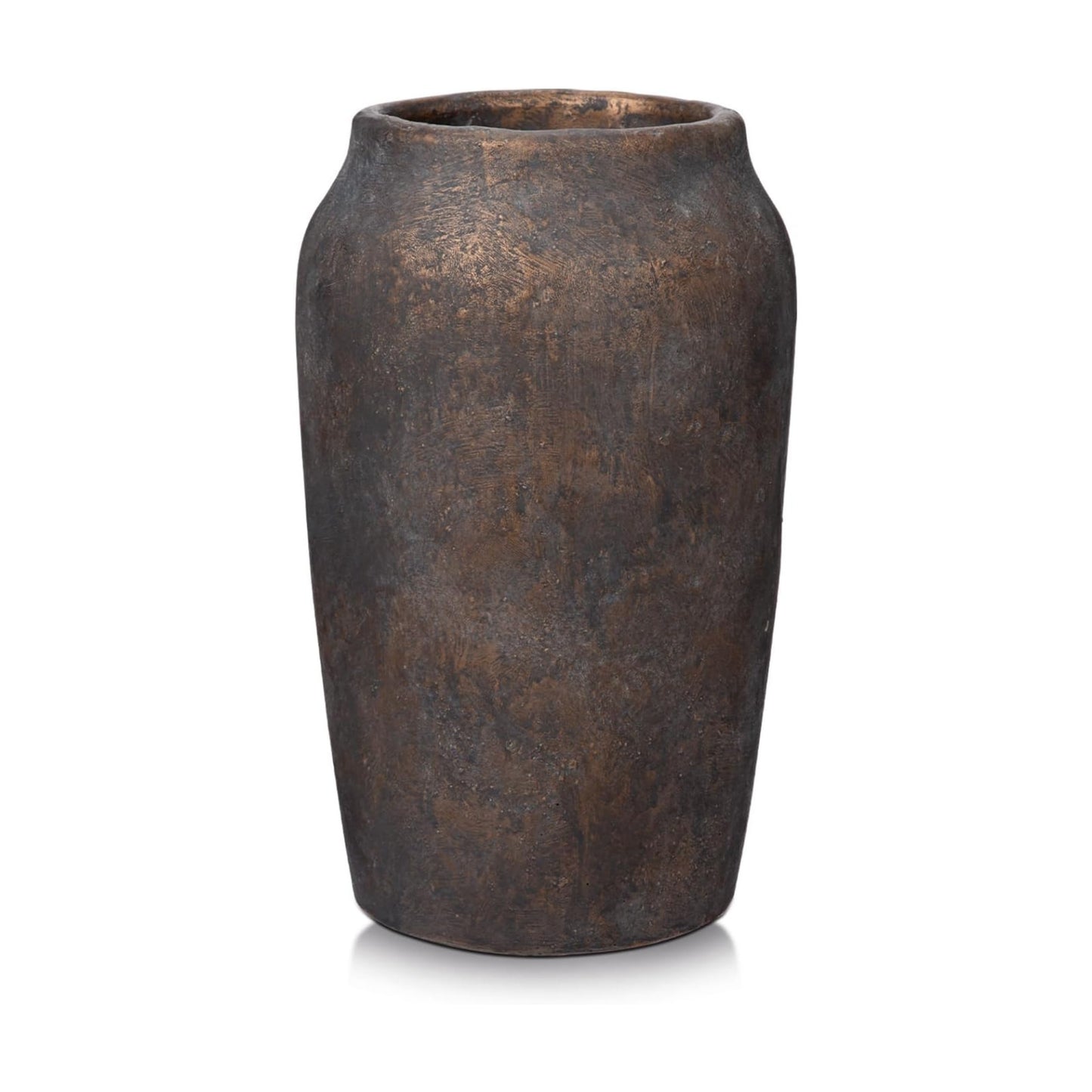 Rustic Vintage Ceramic Vase / 9.06'' Brown