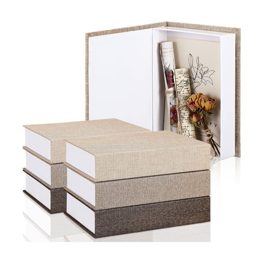 Faux Decorative Books Set / Coffee Color / Set of 6