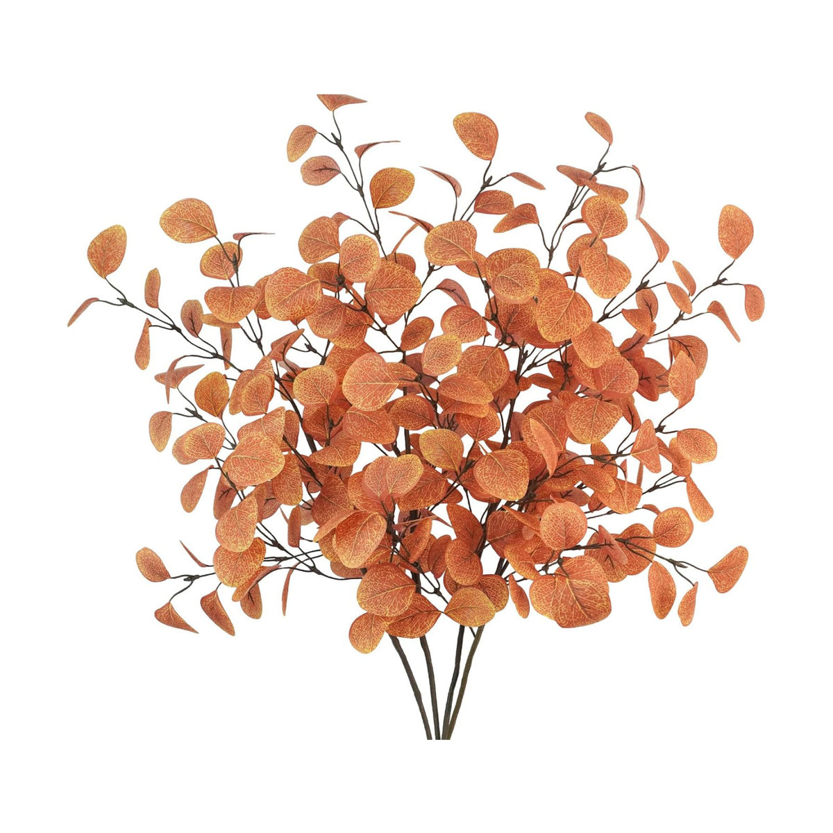 4Pcs Artificial Eucalyptus Leaves Stems 33.8‘’ Eucalyptus Branches Fake Poinsettia Flowers Faux Plants for Home Table Fireplace Party Wedding Thanksgiving Décor