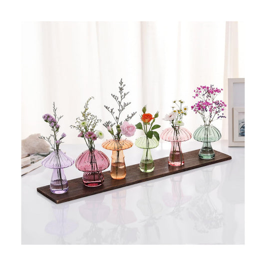 Colored Mushroom Flower Vase / Colorful / Set of 6