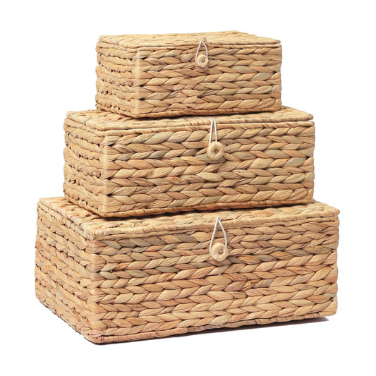 Wicker Storage Baskets / Natural / Set of 3