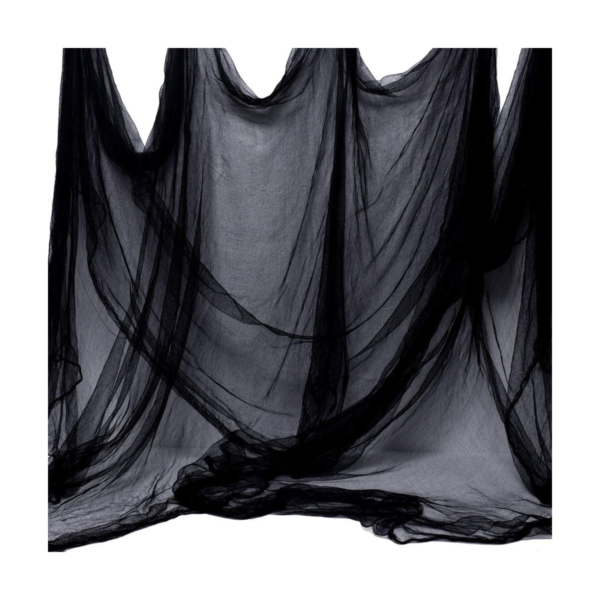 Whaline Halloween Black Creepy Cloth 197 x 87 Inch Spooky Gauze Clothes Halloween Scary Decoration for Haunted Houses Party Supplies Indoor Outdoor