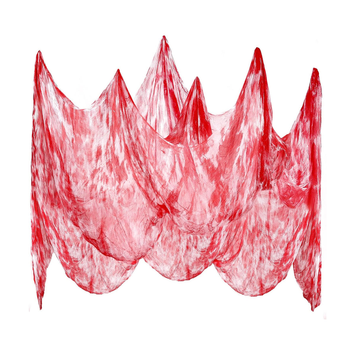 Whaline Halloween Red Bloody Creepy Cloth 197 x 87 Inch Spooky Gauze Clothes Halloween Scary Decoration for Haunted Houses Party Supplies Indoor Outdoor