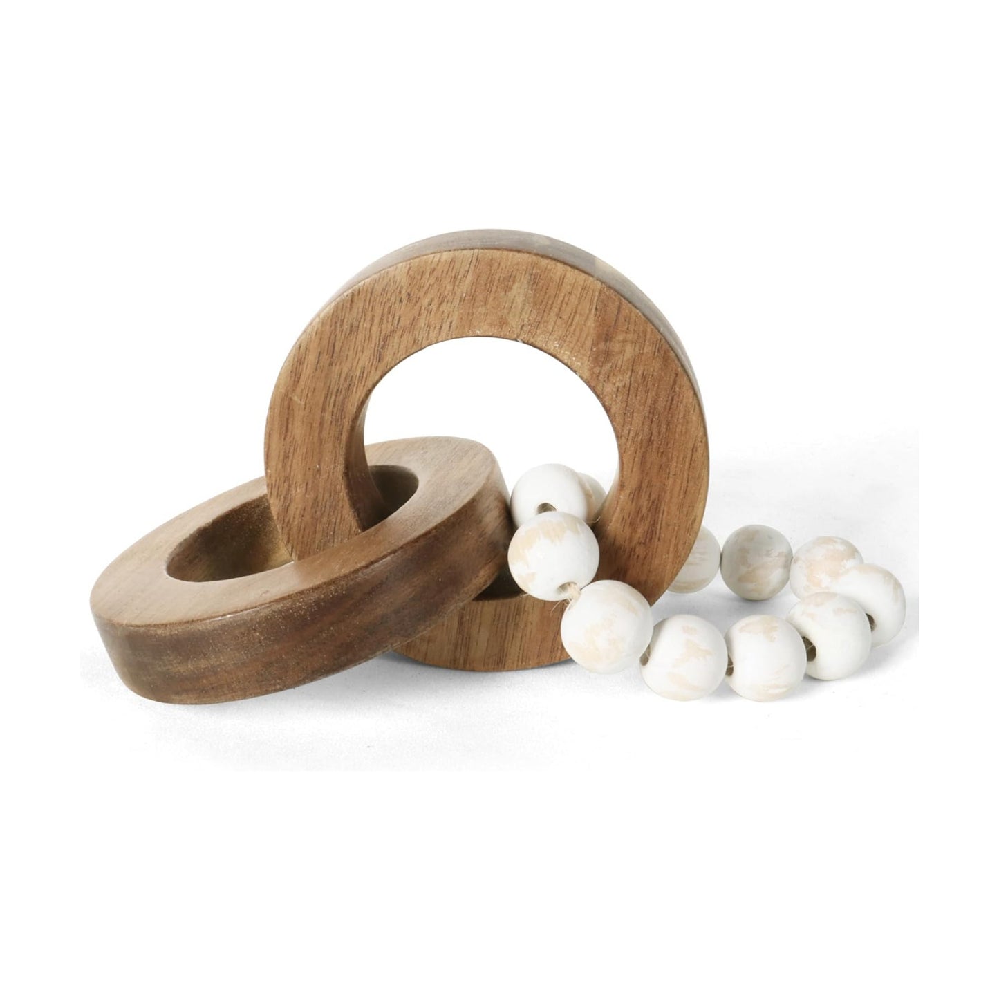 Wood Chain Link Decor / 3 Link / Natural