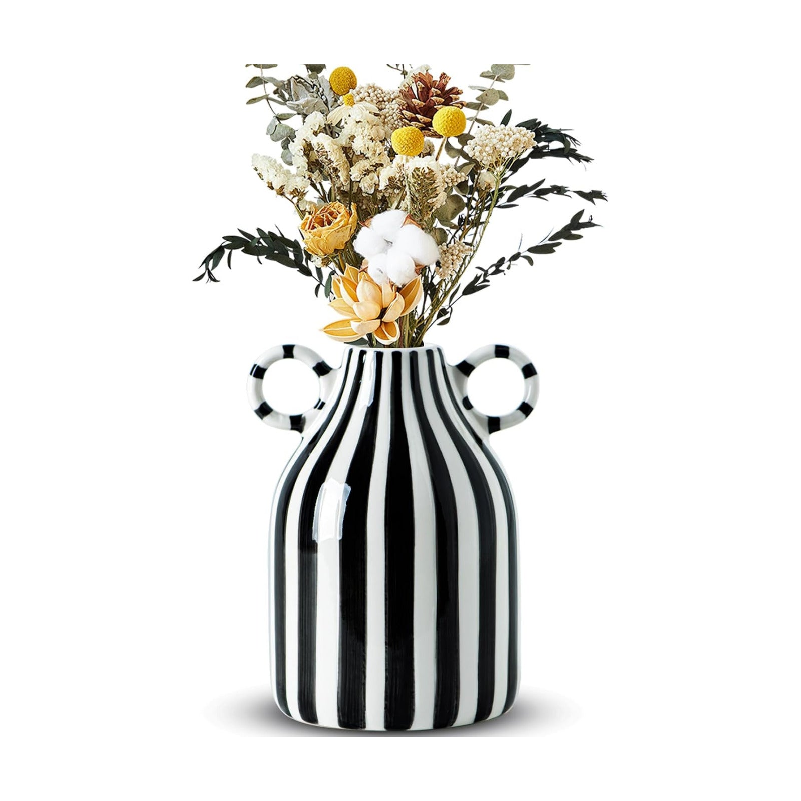 Ceramic Vase / Black and White