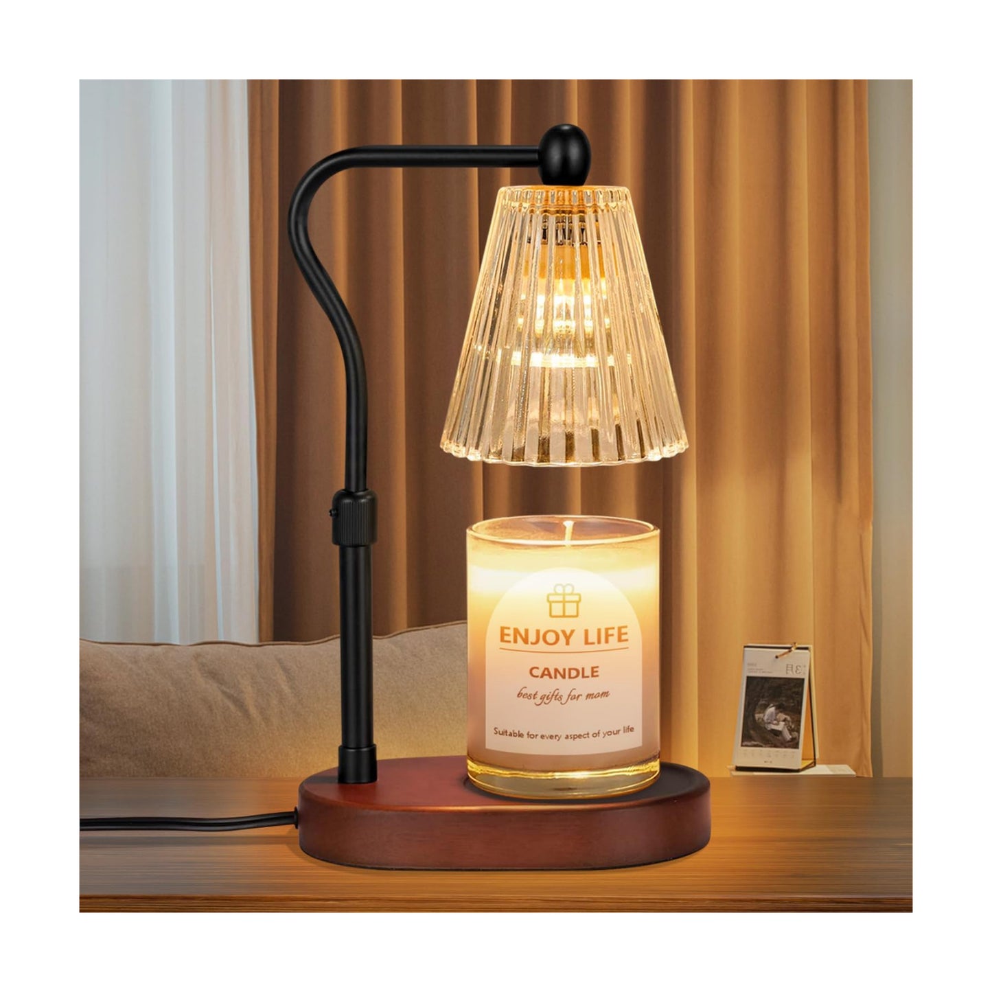 seenlast Candle Warmer Lamp with Timer Dimmer Adjustable Height,Mothers Day Gifts,Electric Wax Warmer Vintage Home
