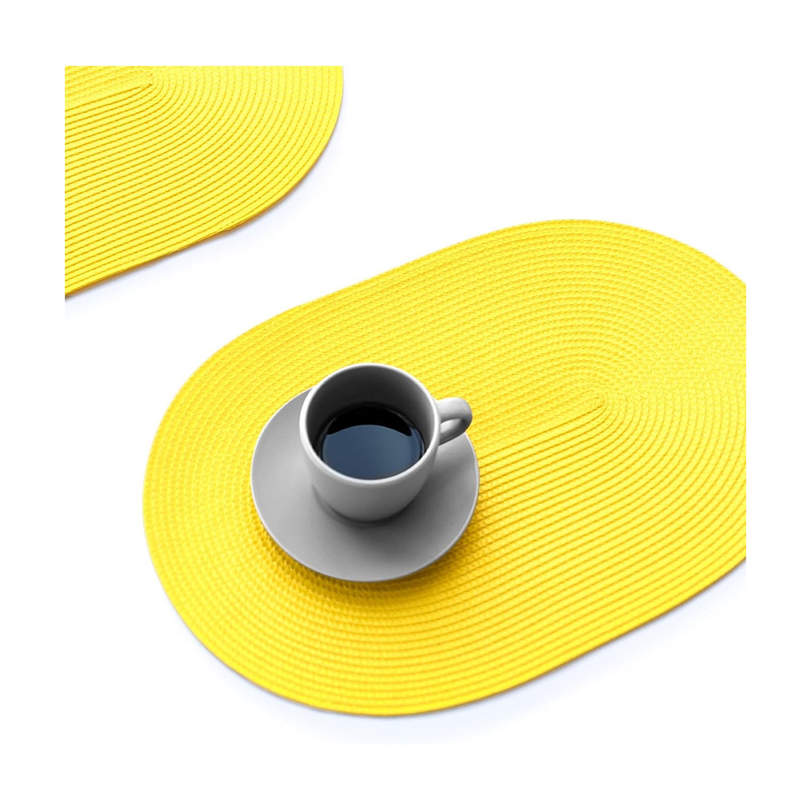 FunWheat Oval Braided Placemats Set of 8 Table Mats for Dining Tables Washable Heat Resistant Place Mats for Indoor