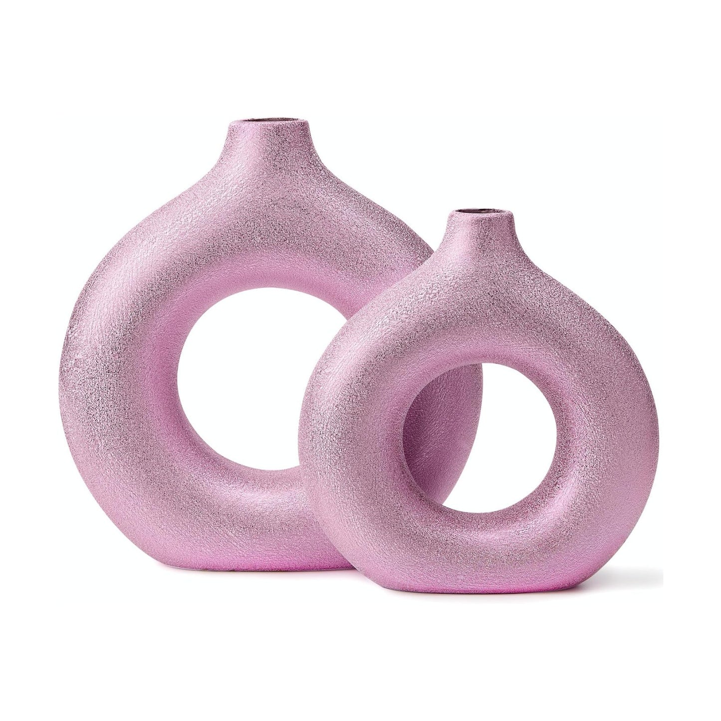 Modern Vase / Modern Donut-Shaped Decorative Vases / Purple-gold / Extra Large + Large
