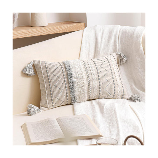 Lumbar Pillow Cover / 20 x 12 / Gray