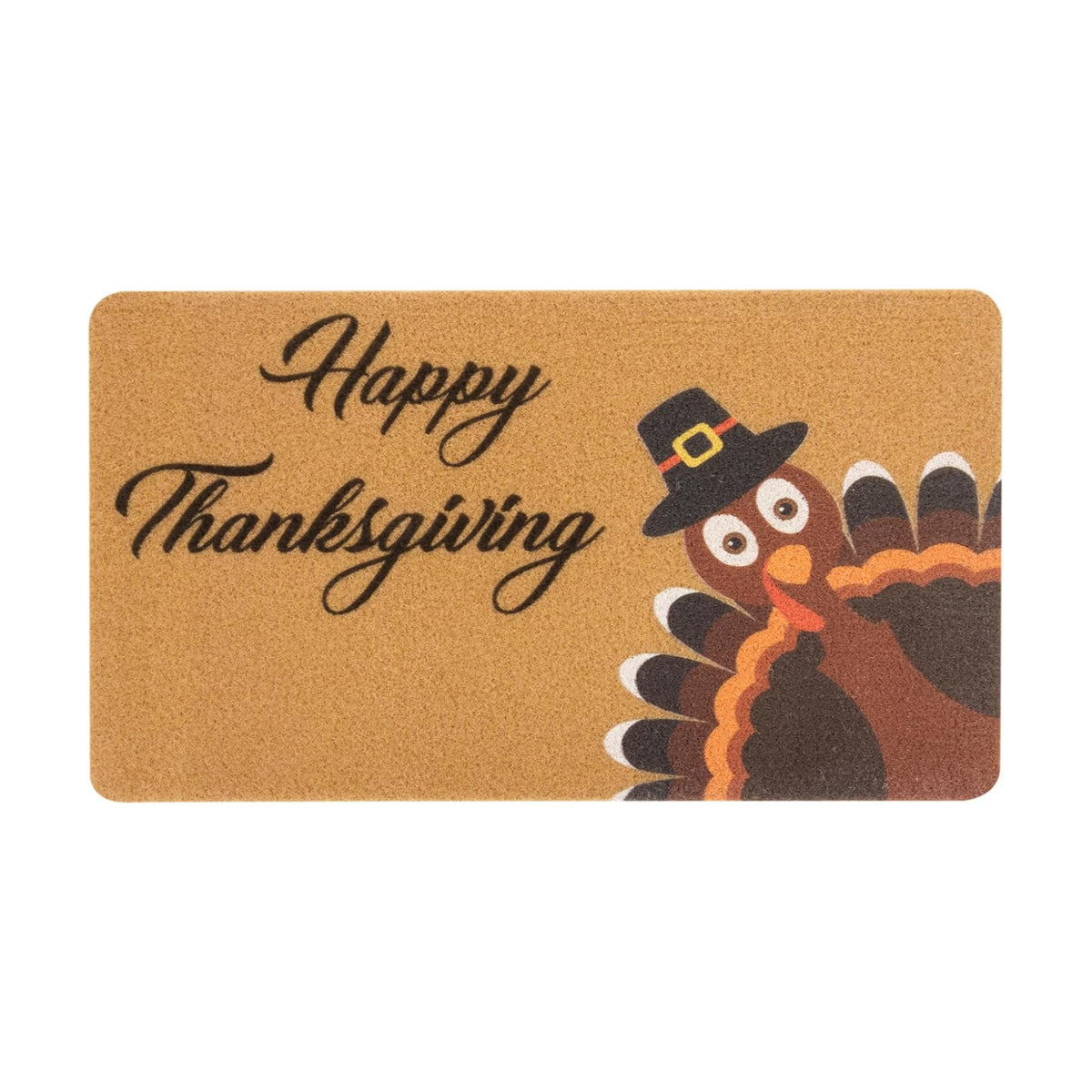 Happy-Thanksgiving-Welcome-Doormat-Fall-Outdoor Harvest-Turkey-Door-Mat