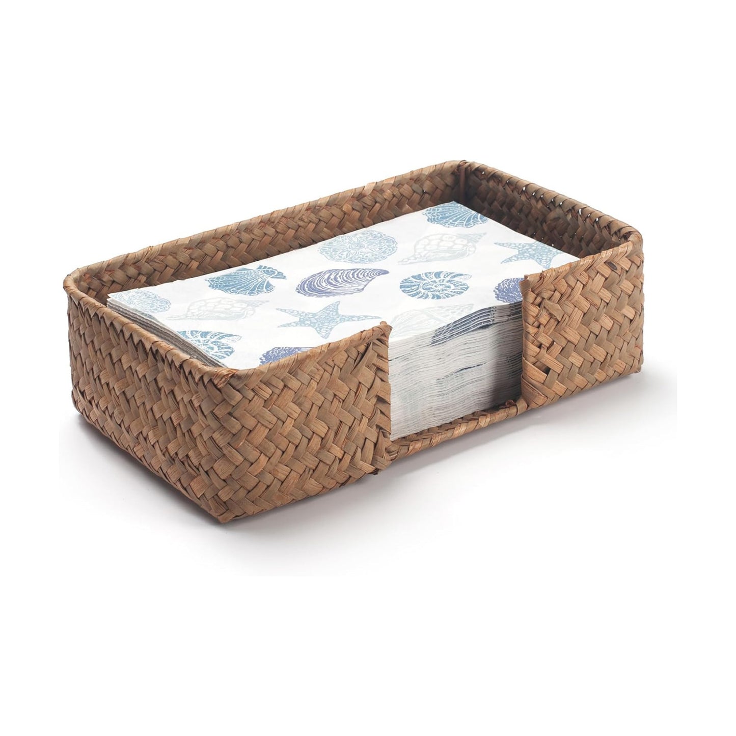 Seagrass Napkin Holder Woven Flat Napkin Basket Tray / Rectangular / 9.5 x 5.5 x 2