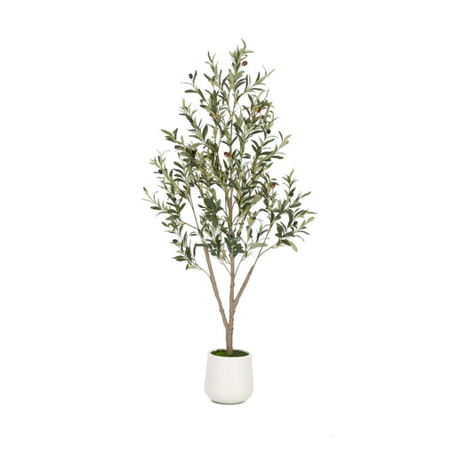 Artificial Plants / White Tall Planter / White-5ft / 5 Inch