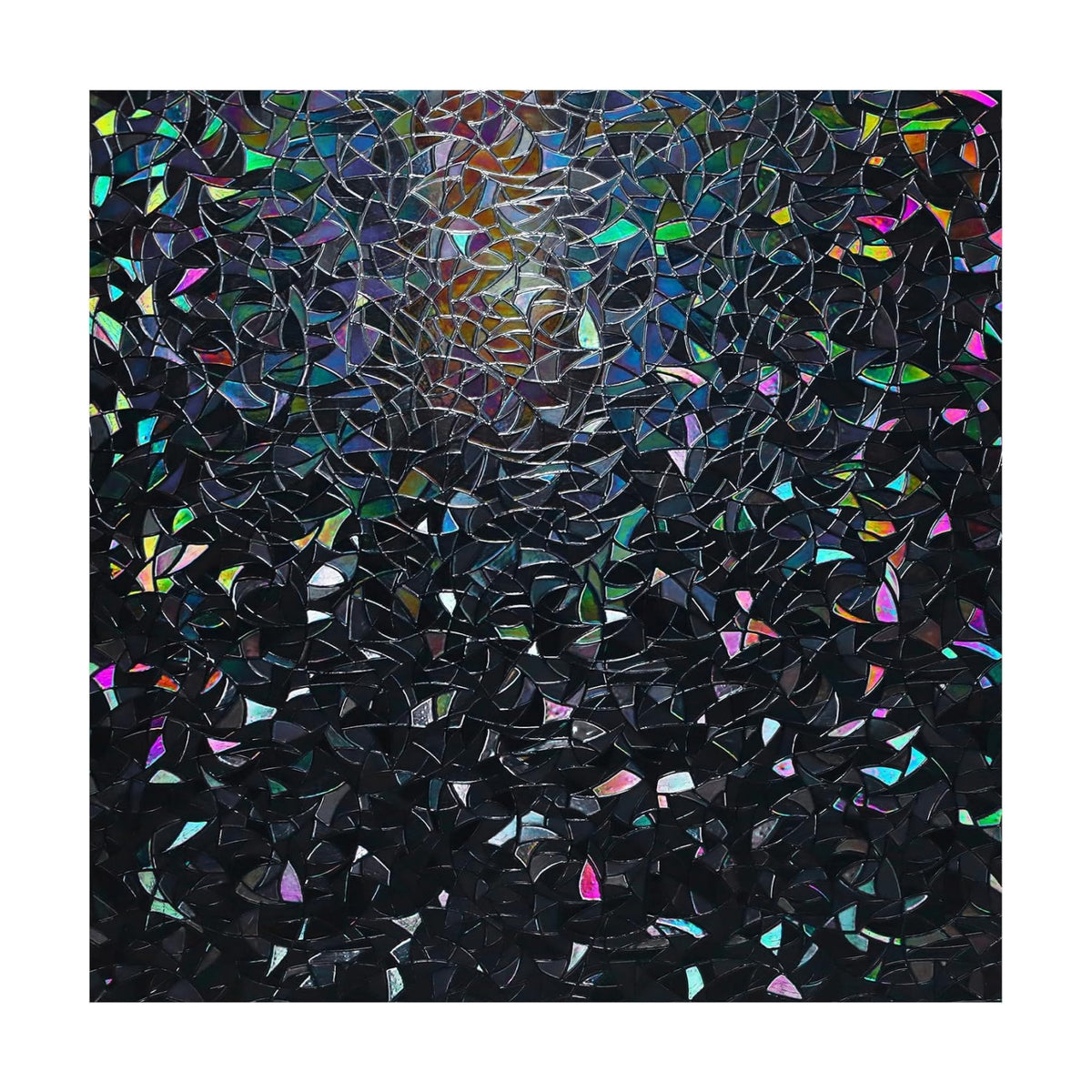rabbitgoo Rainbow Window Privacy Film, Stained Cling, Black, 17.5" x 78.7"