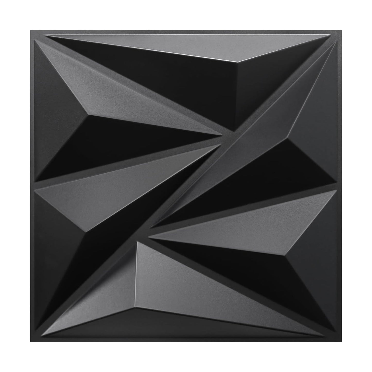 STICKGOO Black Diamond 3D Wall Panels, 12''x12'', 33 Pack | PVC Accent Wall Panels for Interior Wall Decor, Living