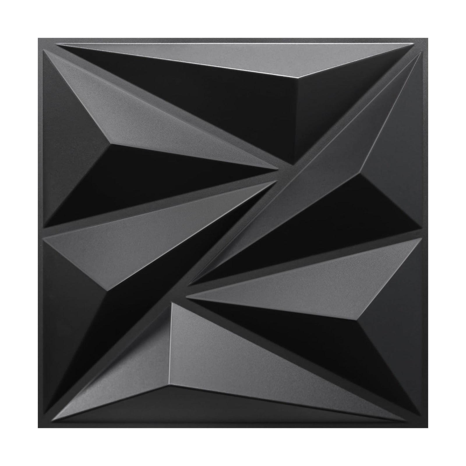 STICKGOO Black Diamond 3D Wall Panels, 12''x12'', 33 Pack | PVC Accent Wall Panels for Interior Wall Decor, Living