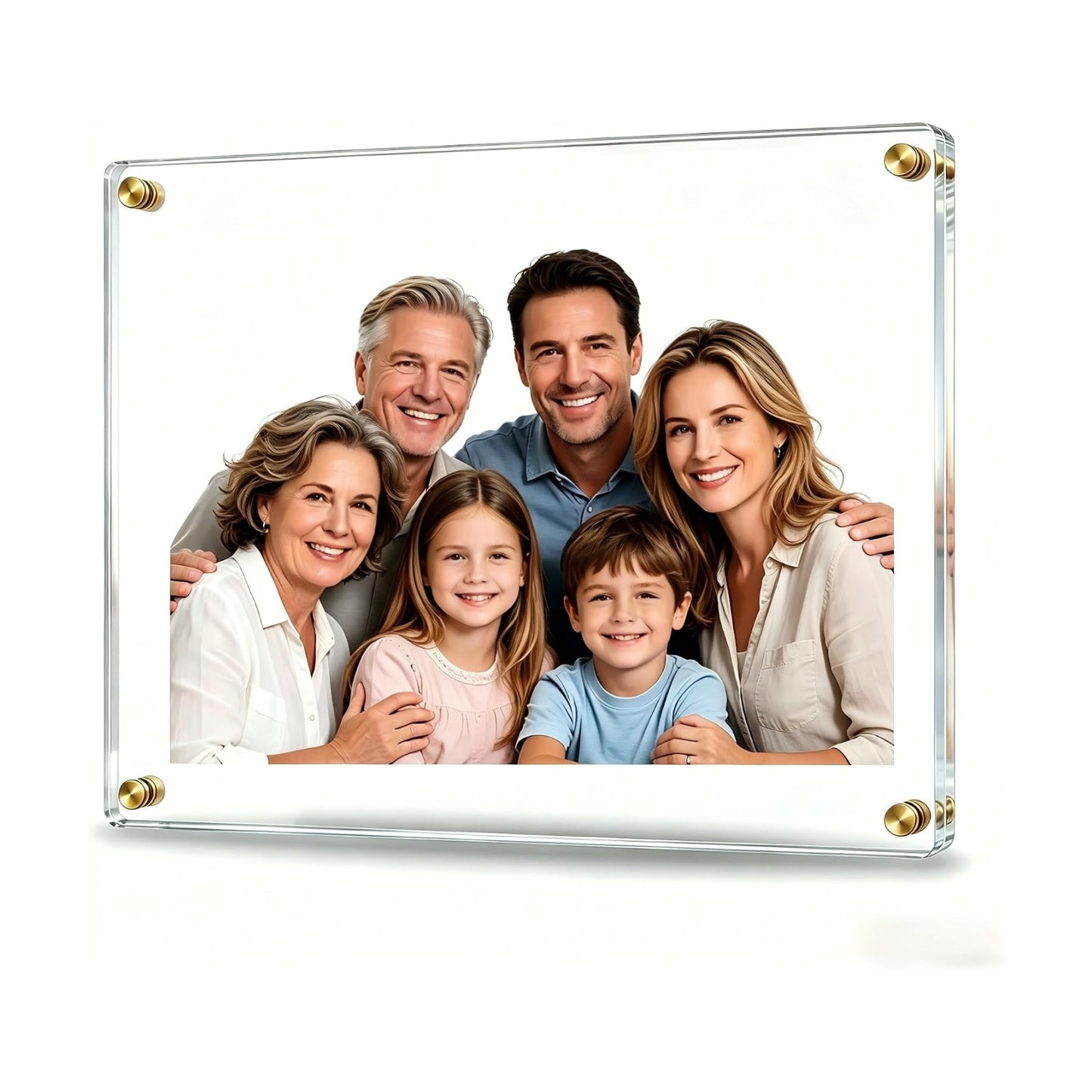 Kalami 8x10 Picture Frame Wall Mount Self Adhesive | Clear Acrylic No Drill Floating Frameless Poster Frame for Office
