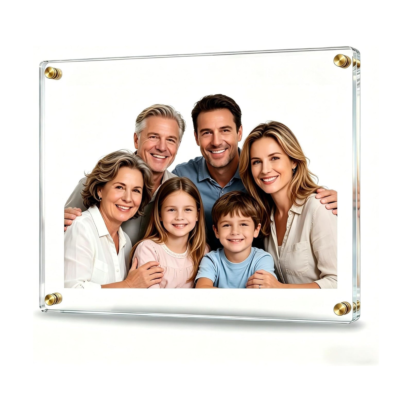 Kalami 8x10 Picture Frame Wall Mount Self Adhesive | Clear Acrylic No Drill Floating Frameless Poster Frame for Office