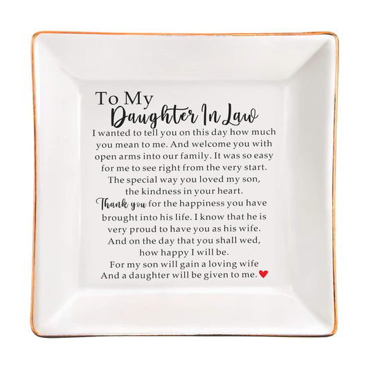 Ceramic Jewelry Tray Dish / 2-daughter In Law