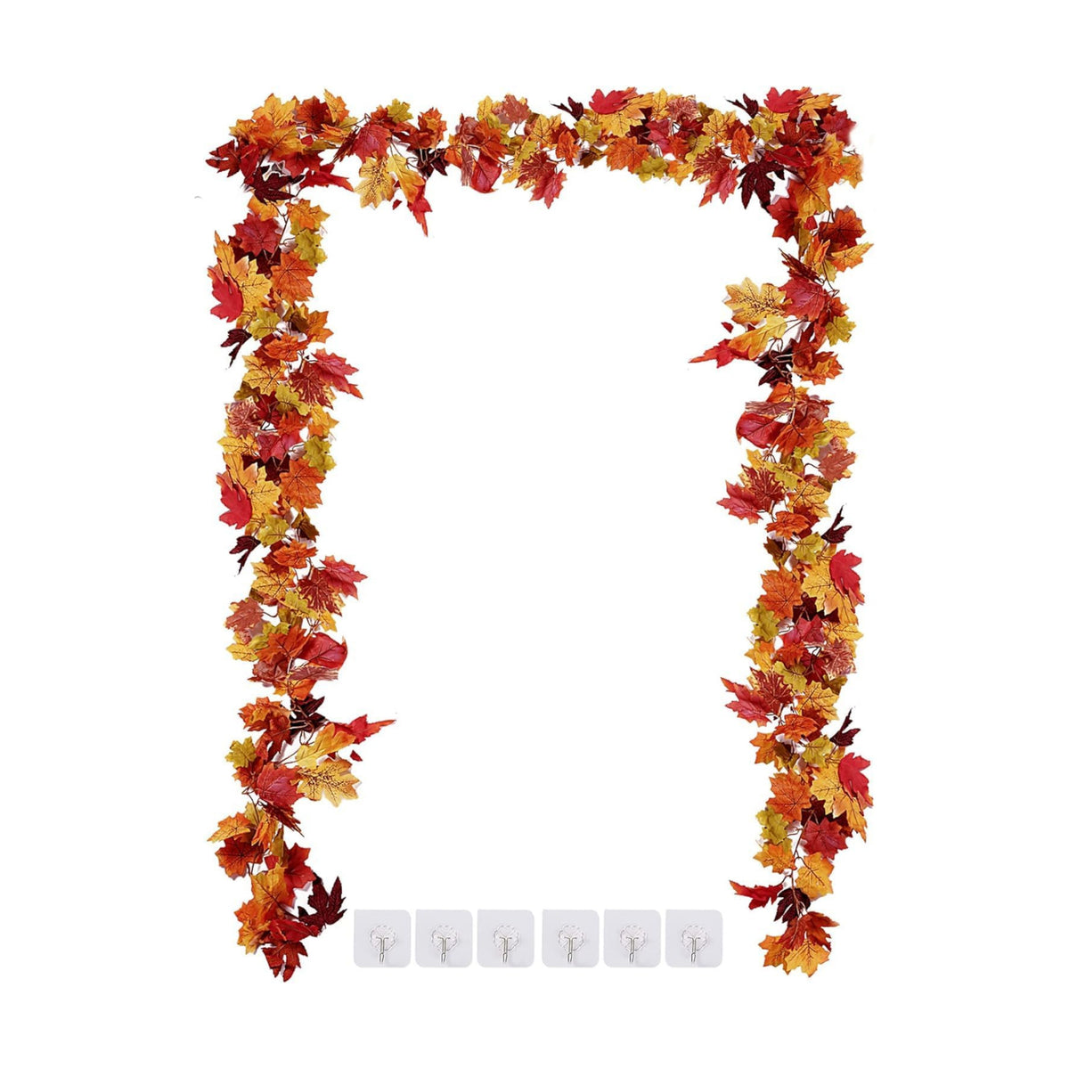 Sggvecsy 3 Pack Fall Maple Leaf Garland 5.7Ft/Piece Artificial Autumn Maple Leaves Garland Fall Leave Vines with Hanging Foliage for Home Indoor Outdoor Fireplace Wedding Thanksgiving Party Decor
