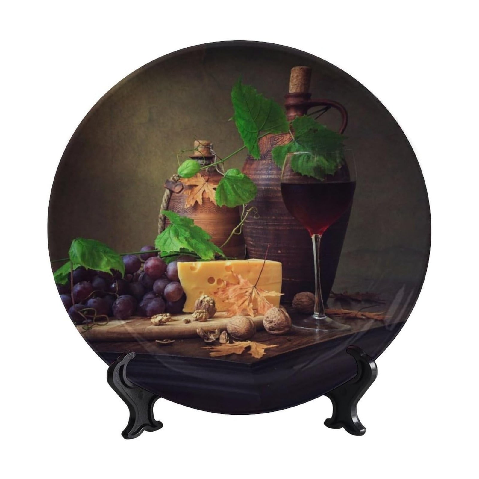 WineDecorative Plate Stand / 6 Inch / Cheese and Walnut Wine