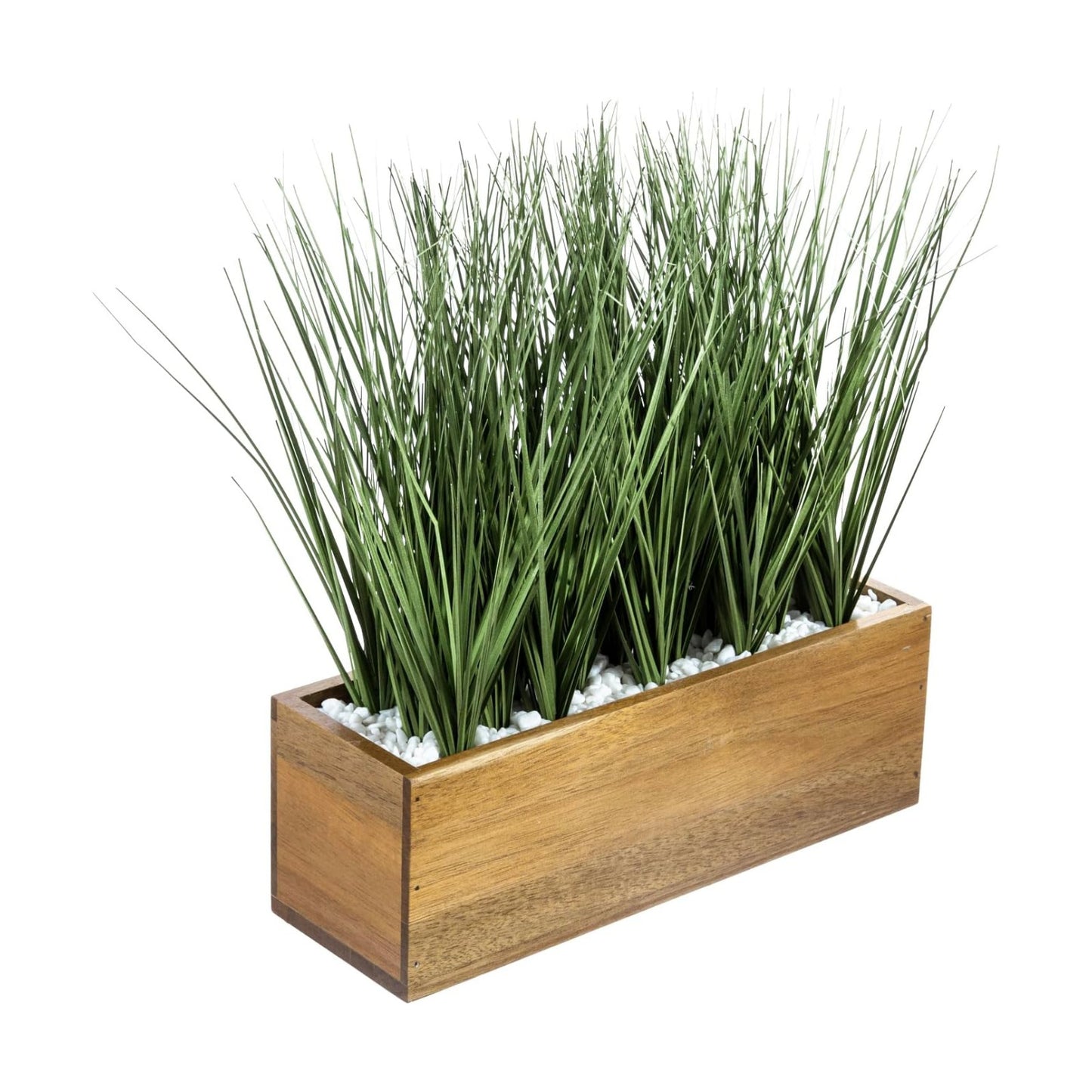 Decorative Wooden Container / Natural Acacia / 12 Inch