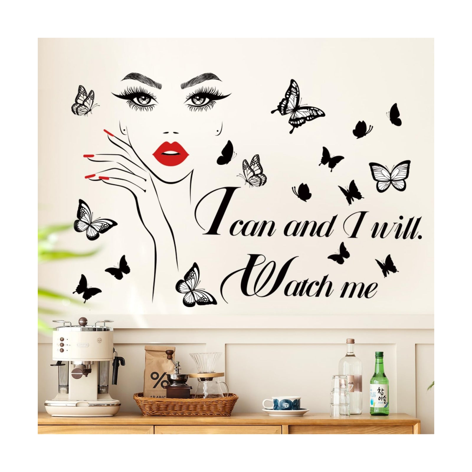 3D Inspirational Quotes Wall Decals / A / Red