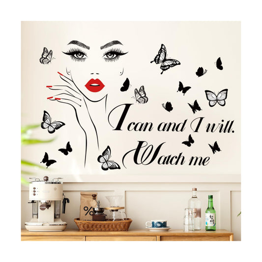 3D Inspirational Quotes Wall Decals / A / Red