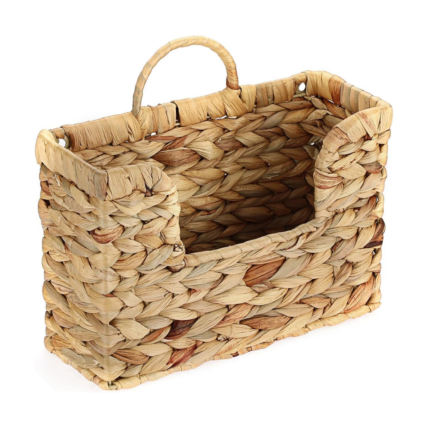 Woven Hanging Magazine Holder / Water Hyacinth