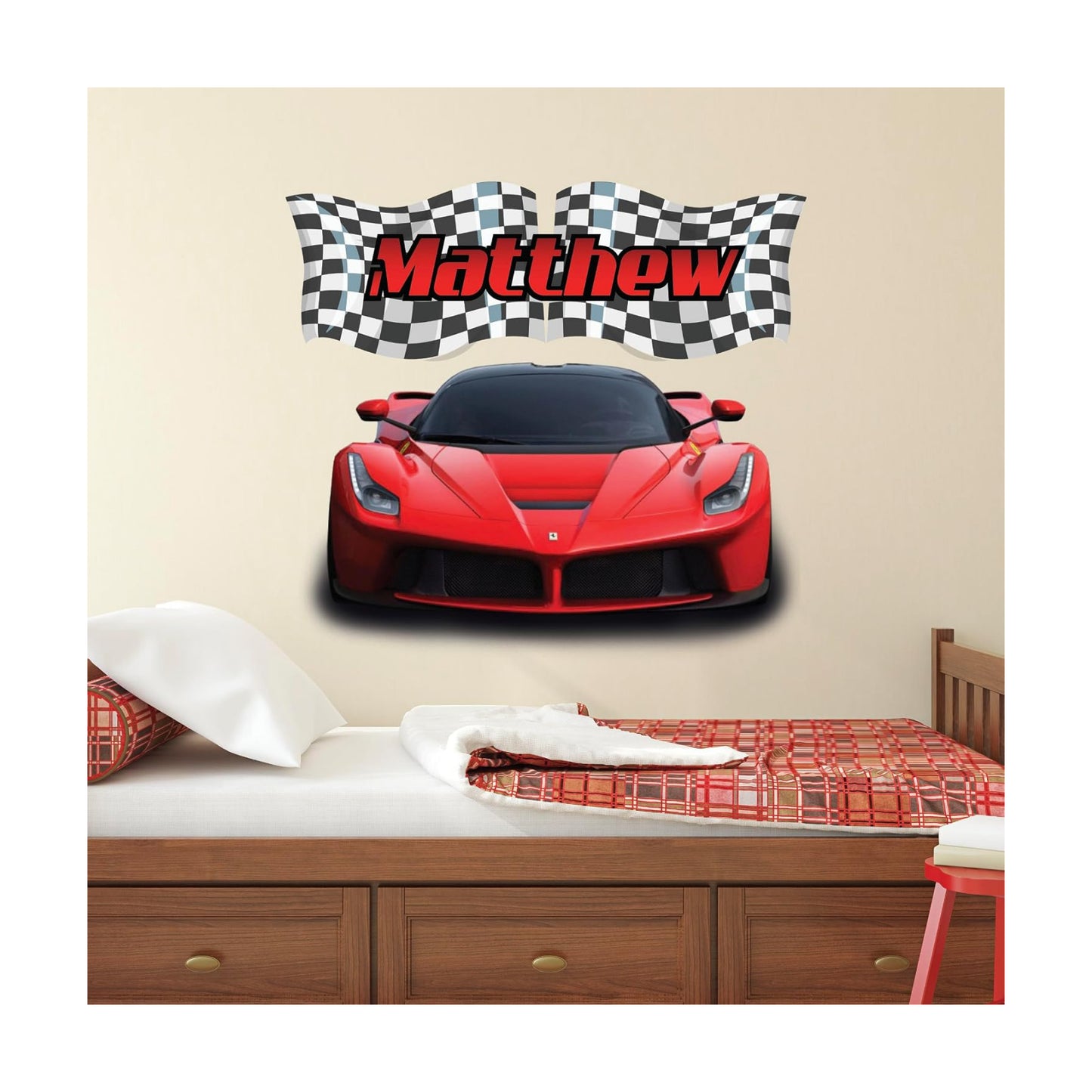 Race Car Name Wall Decals