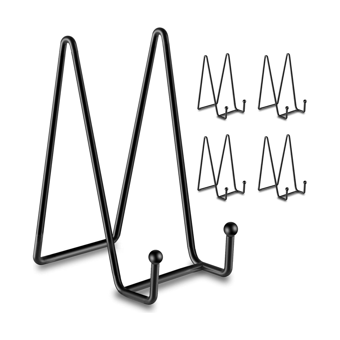 Metal Frame holder stand for Book / 8in- -black / 8 Inch / Set of 5