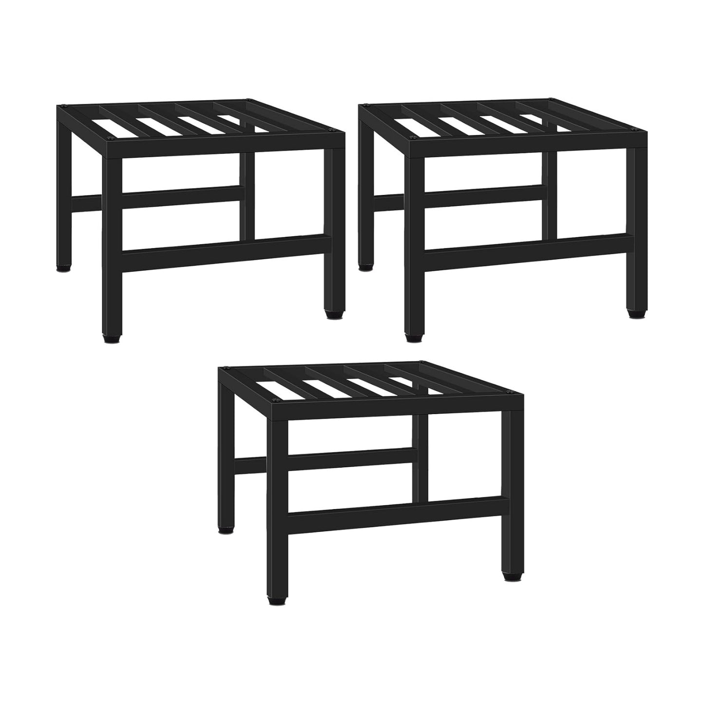 Plant Stand Indoor Outdoor, Heavy Duty Wrought Iron Pedestal Stands 3 Pack | Metal Plant Stand for Indoor Outdoor