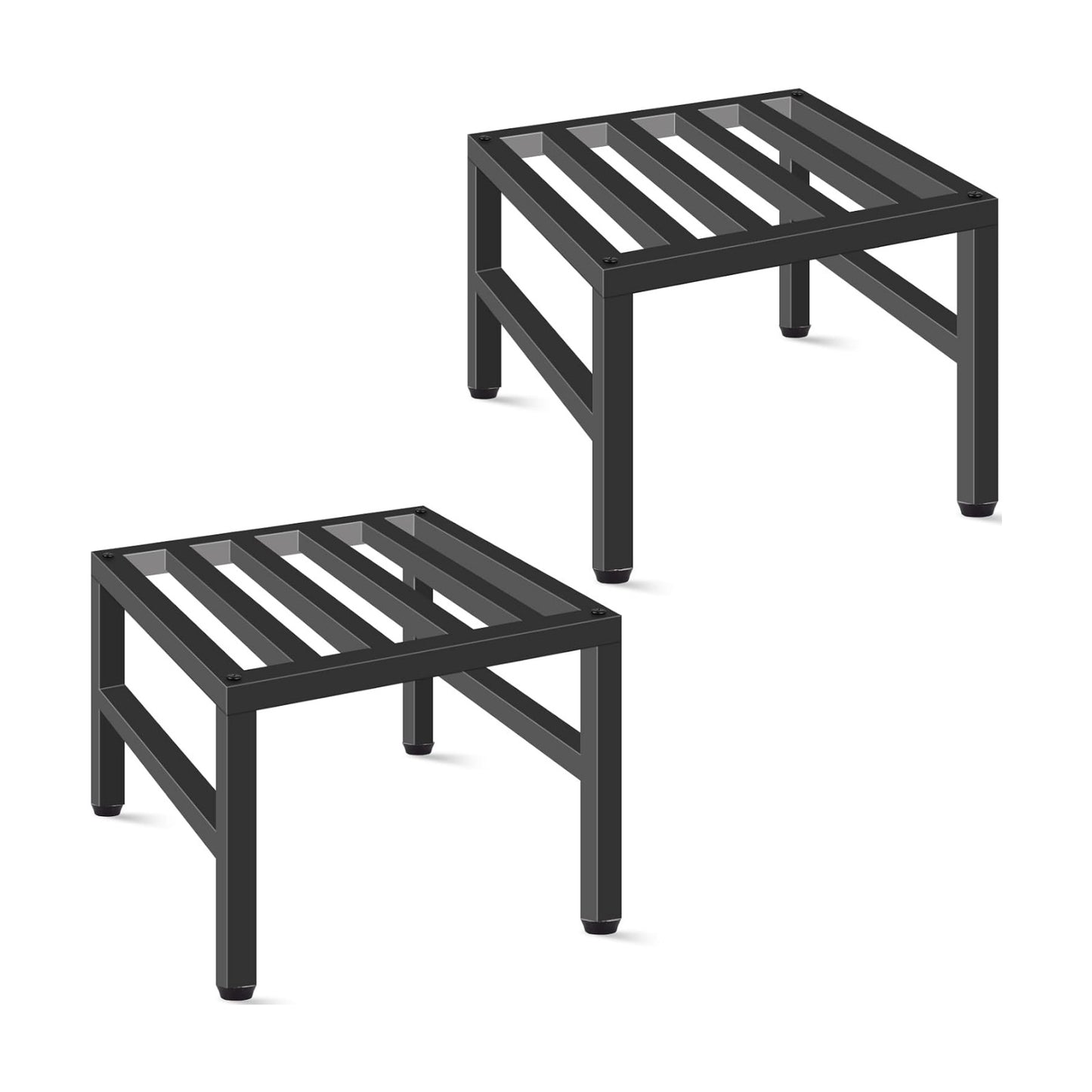 Plant Stand Indoor Outdoor, Heavy Duty Wrought Iron Pedestal Stands 2 Pack | Metal Plant Stand for Indoor Outdoor
