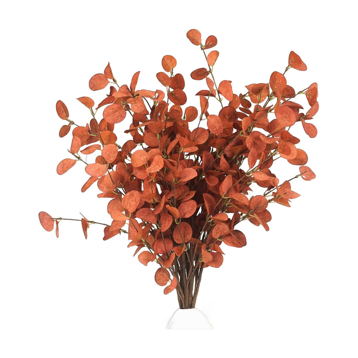 HomeKaren Fall Stems 6 Pcs Artificial Eucalyptus Fall Leaves 27.5 inch Fall Floral Picks, Fall Branches Decor for Vase, Fall Vase Filler Decoration Indoor