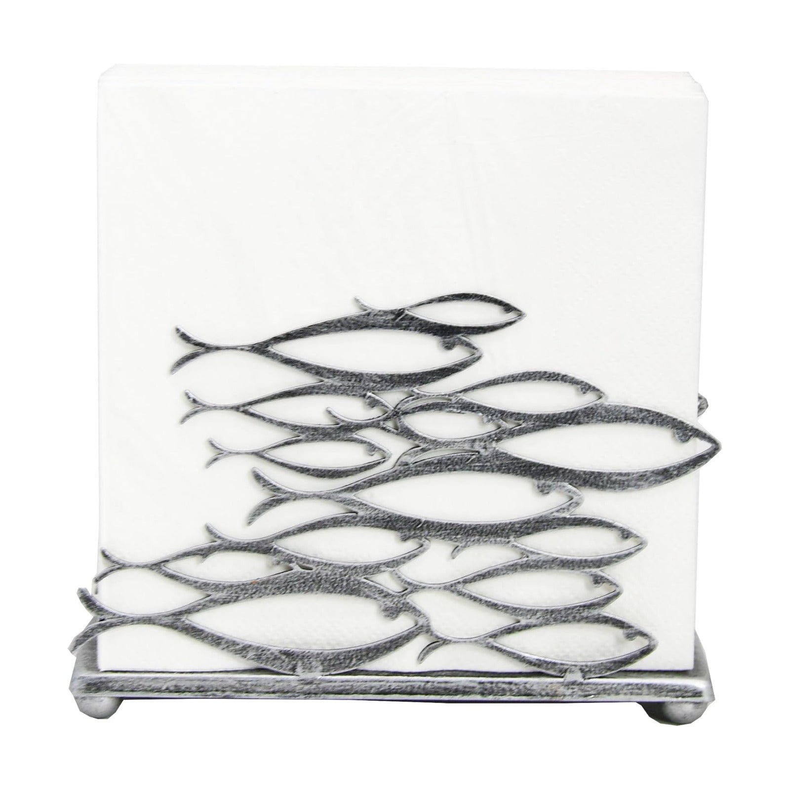 Fish Design Napkin Holder / Silver