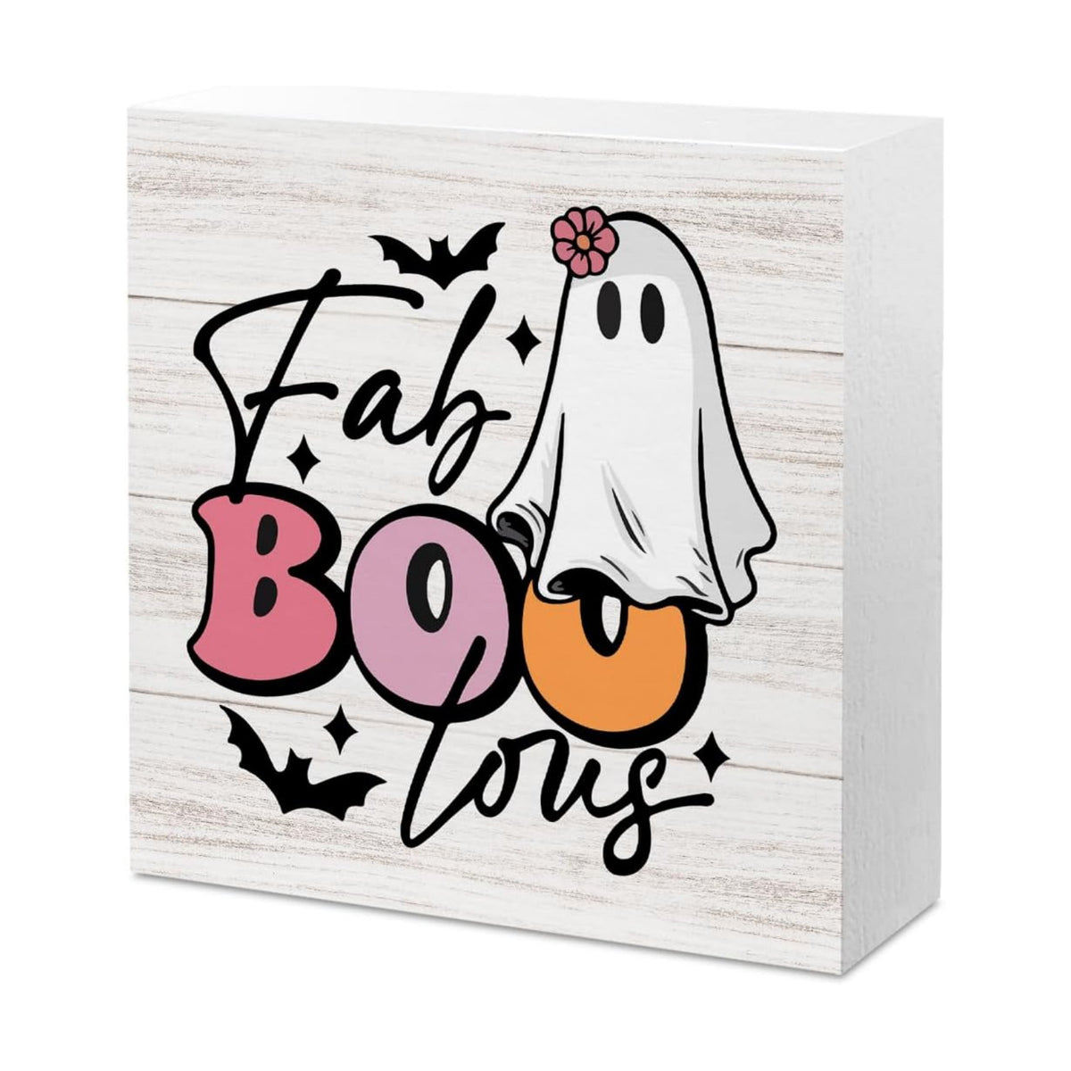 Cute Halloween Decor Indoor Fab Boo Sign Ghost Decorations
