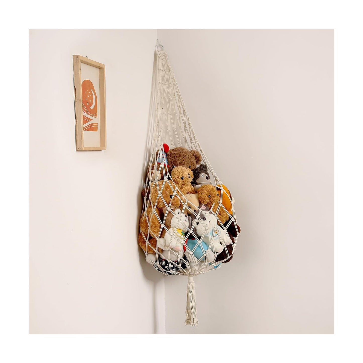 Hanging Stuffed Animal Holder / Cream / L