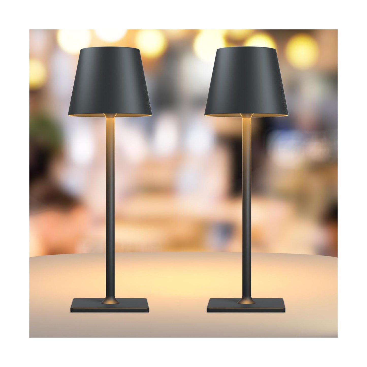 Yogaret 2 Pack Rechargeable Table Lamps,Cordless Lamp with 6000mAh Battery Operated, Portable Indoor/Outdoor Table Lamp