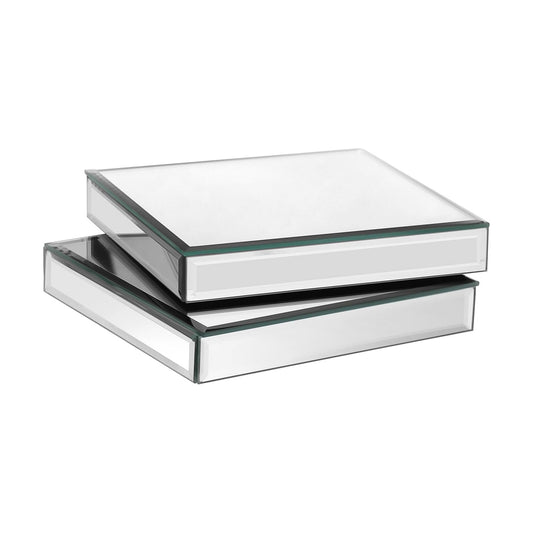 Mirrored Risers for Display Glass Figures Display Stand Base Collectibles Showpeice / Square,medium