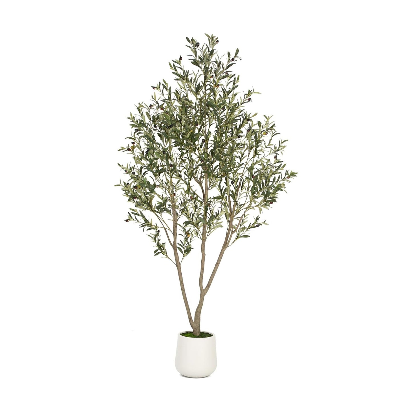 Artificial Plants / White Tall Planter / White-7ft / 7 Inch