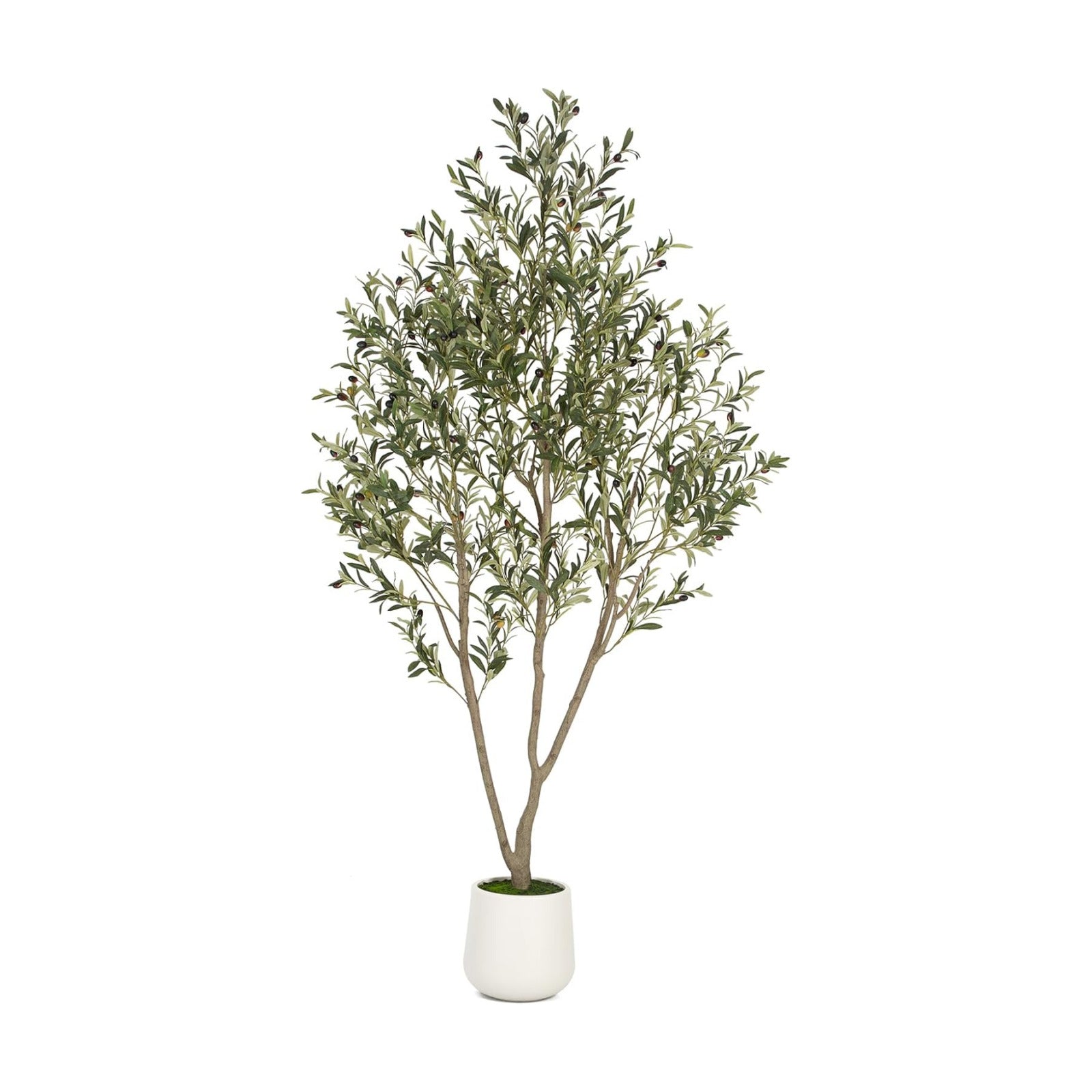 Artificial Plants / White Tall Planter / White-7ft / 7 Inch
