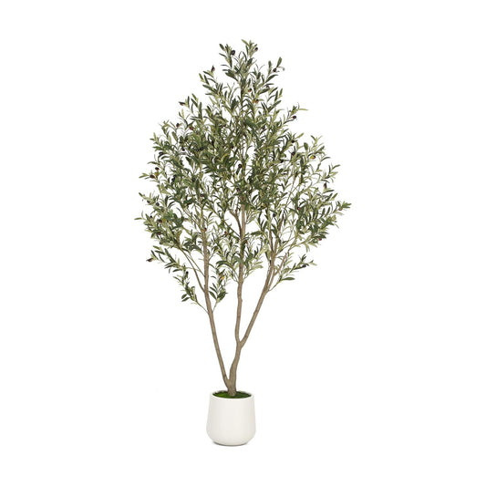 Artificial Plants / White Tall Planter / White-7ft / 7 Inch