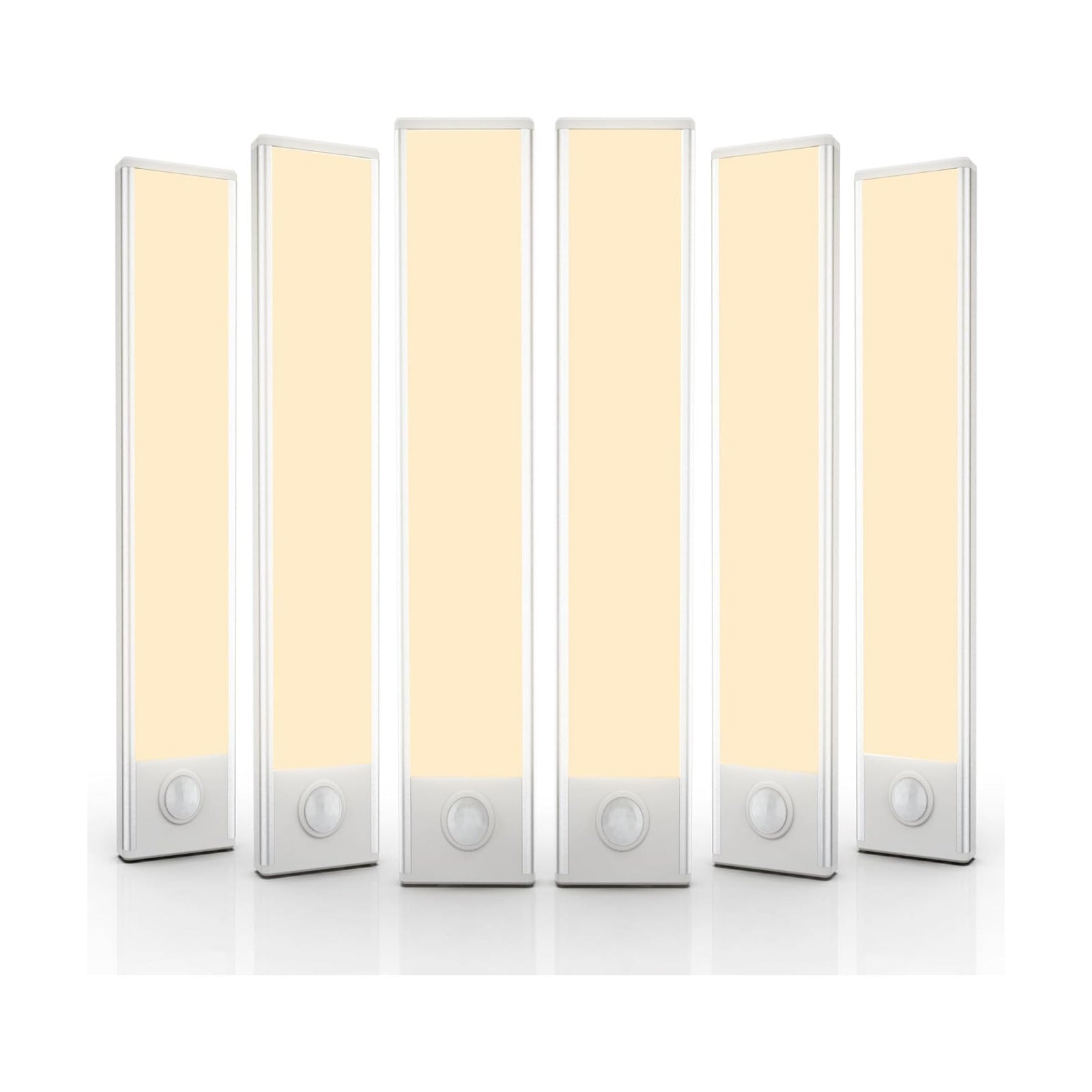 12 inch Under Cabinet Lighting, 6 Pack Motion Sensor Light Indoor Rechargeable Magnetic Closet Lights Battery Operated