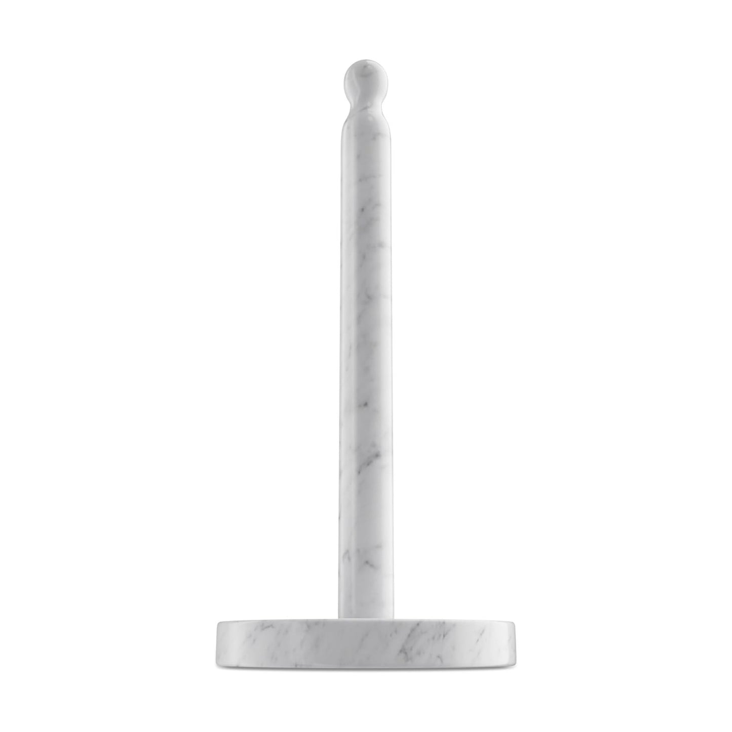 Carrara Marble Paper Towel Holder Countertop, 6" Genuine Stone Paper Towel Holder Stand for Kitchen Storage, for