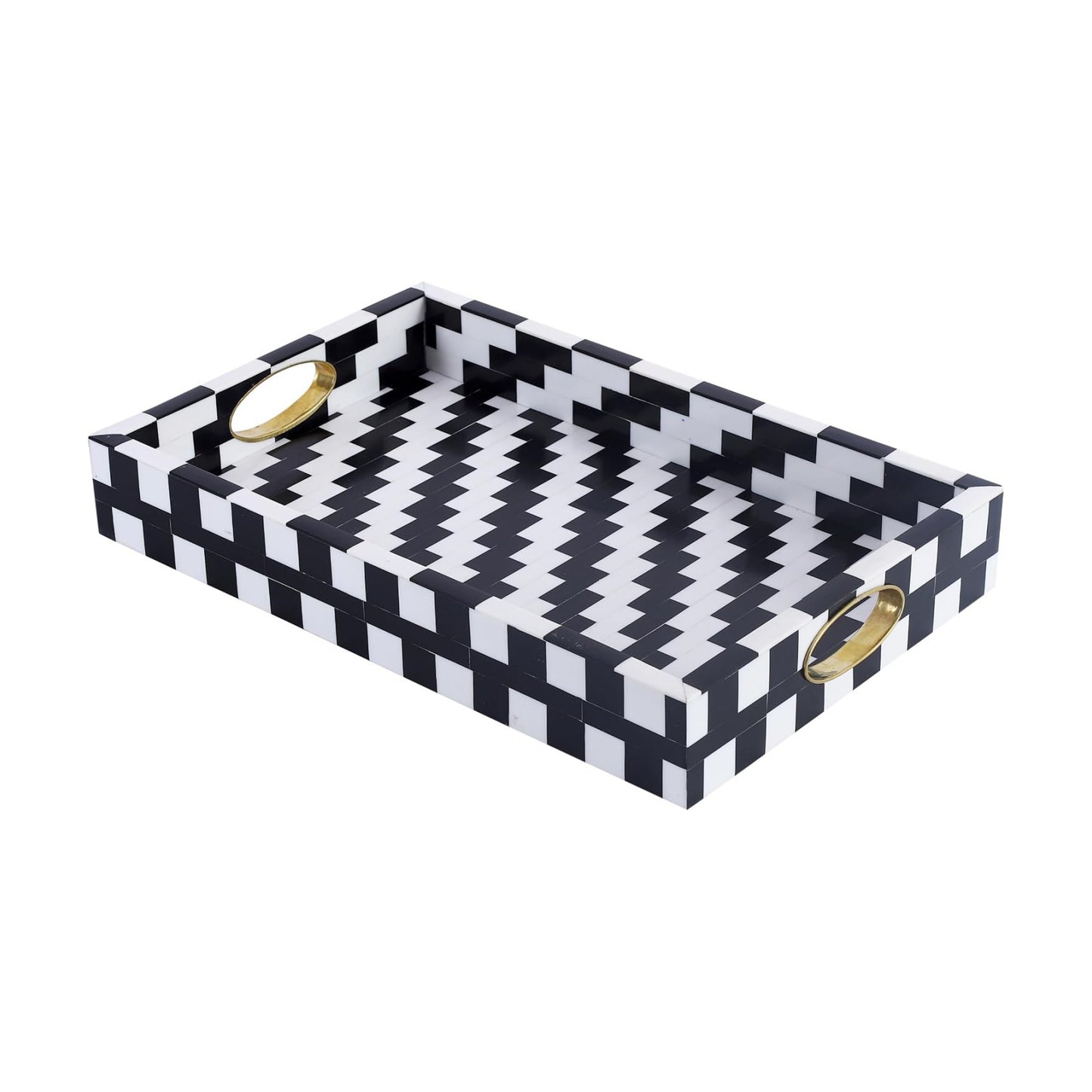 Optique Ottoman Tray / 11 x 17 / Pixel / Black