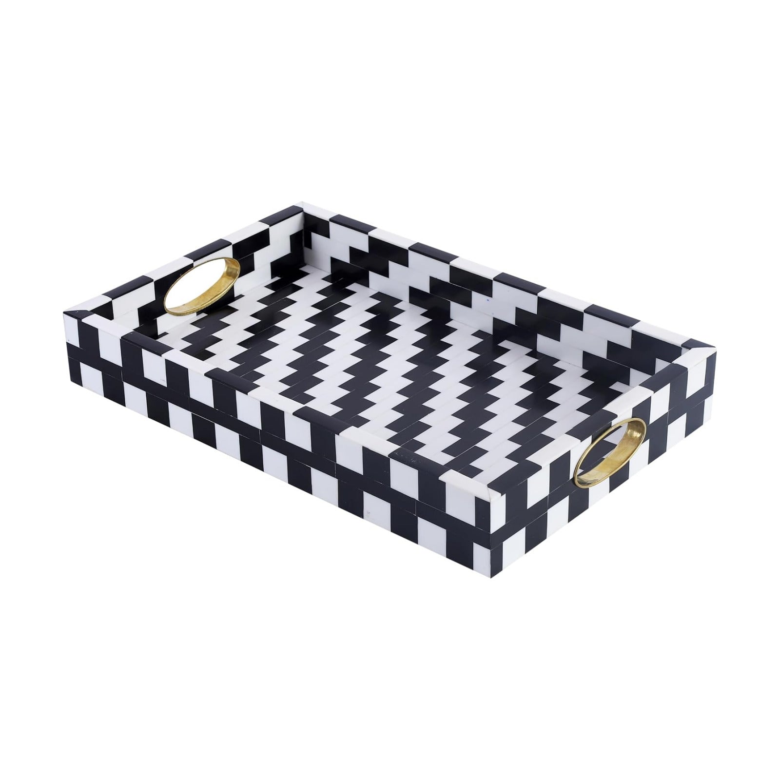 Optique Ottoman Tray / 11 x 17 / Pixel / Black