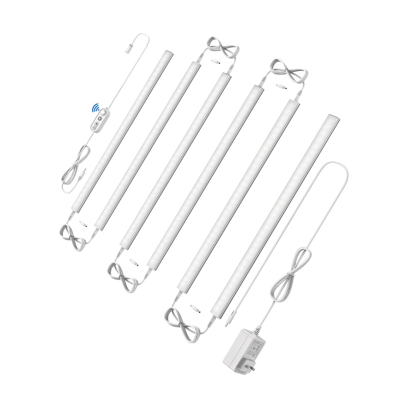 Motion Sensor Cabinet Lighting Plug in - 6 Pcs 12 inches 4500K | Dimmable Linkable Daylight White