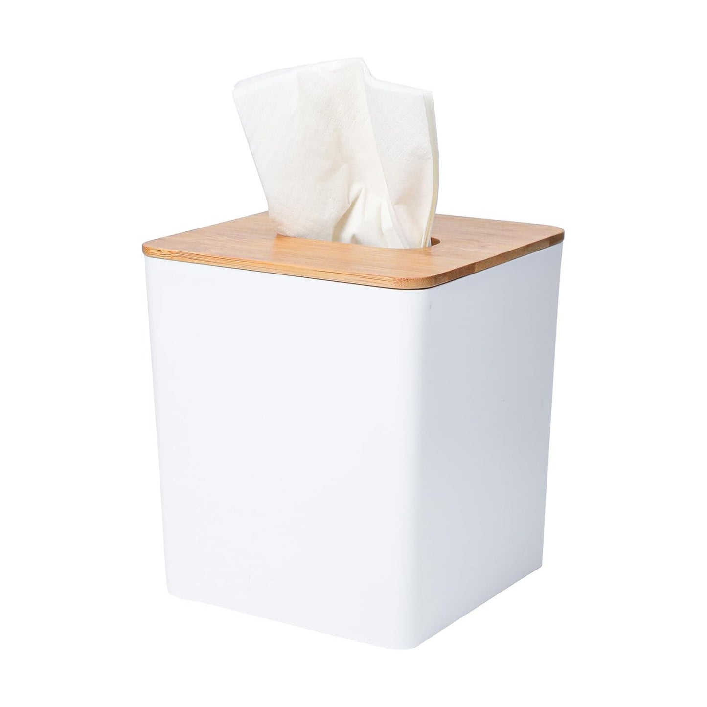 Tissue Dryer Sheet Holder for Modern Farmhouse Boho Decor / White Square