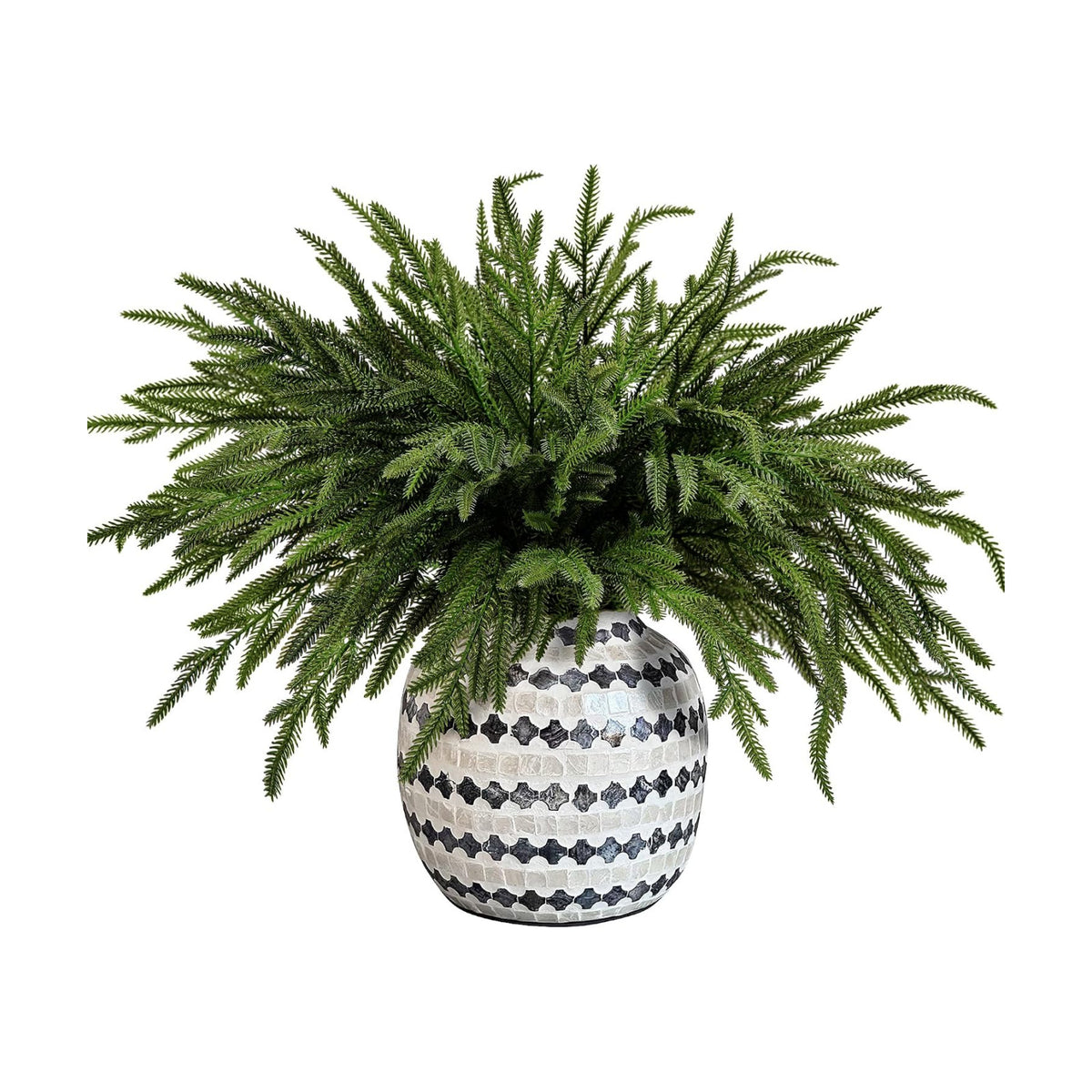 PURPLE STAR 1N 30 Pcs Christmas Norfolk Pine Branches, 19" Extra Length Fake Greenery Norfolk Pine Stems Sprigs, Artificial Xmas Branches Plants Pines Needles for DIY Craft Garland Home Garden Decor