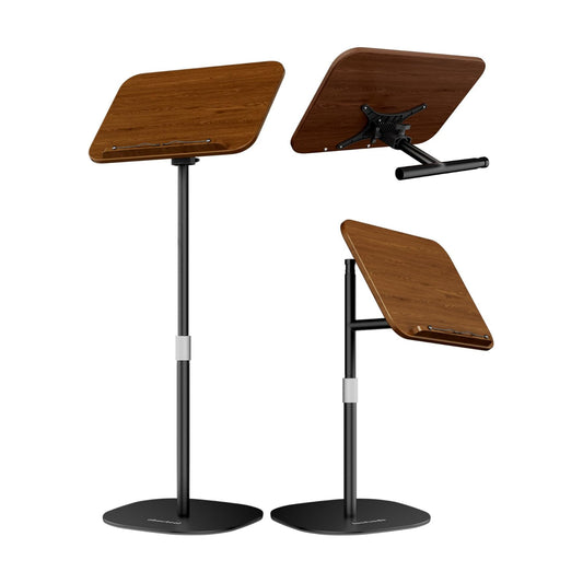 aboutool 2 in 1 Dual-use Floor Book Stand & Desktop Book Stand,Height Adjustable from 33-63in, Adjustable Book Holder